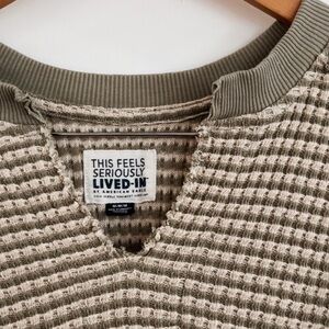 American Eagle Outfitters Women’s Waffle Knit Sweater - Olive